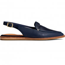 Women's Saybrook Slingback Tumbled Leather Navy